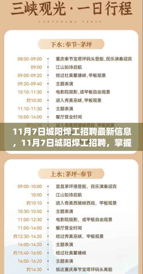 11月7日城阳焊工招聘信息,掌握新技能,开启人生新篇章