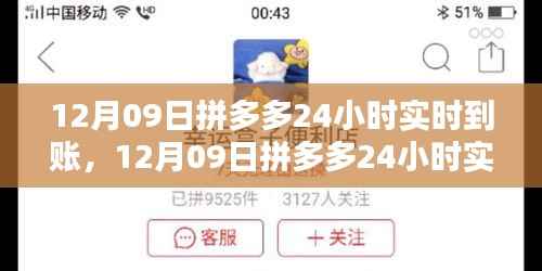 12月09日拼多多实现24小时实时到账,极速资金流转体验