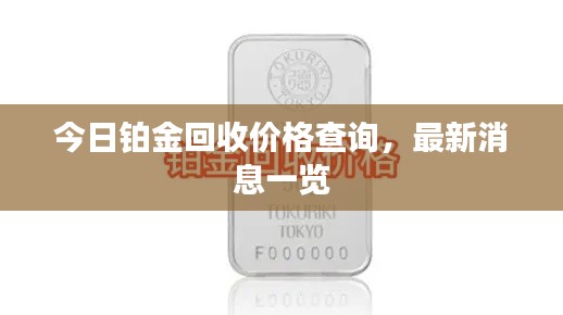 今日铂金回收价格查询,最新消息一览
